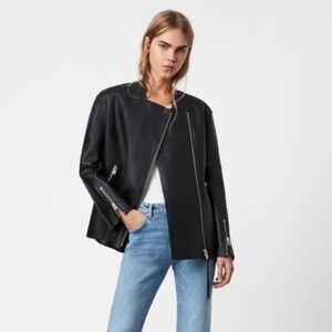 All Saints Black Leather Jacket